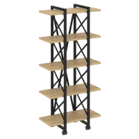 Стеллаж Loft на колесных опорах - 5 полки VR.L-MST.K-5.4V