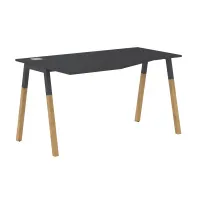 Стол письменный эргономичный FCT 1367 левый (графит/бук) Forta
