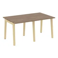 Стол переговорный, 2 столешницы (опоры - массив дерева, дуб светлый) ONIX WOOD OW.PRG-2.0