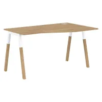 Стол письменный эргономичный FCT 1367 правый (гамильтон/белый) Forta