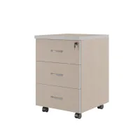 Тумба подкатная с 3 ящиками ЗУМ (Zoom) ZOM27530302 дуб шамони