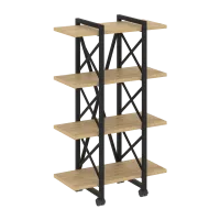 Стеллаж Loft на колесных опорах - 4 полки VR.L-MST.K-4.4V