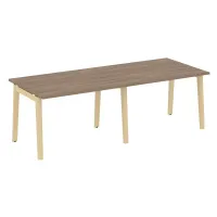 Стол переговорный, 2 столешницы (опоры - массив дерева, дуб светлый) ONIX WOOD OW.PRG-2.2