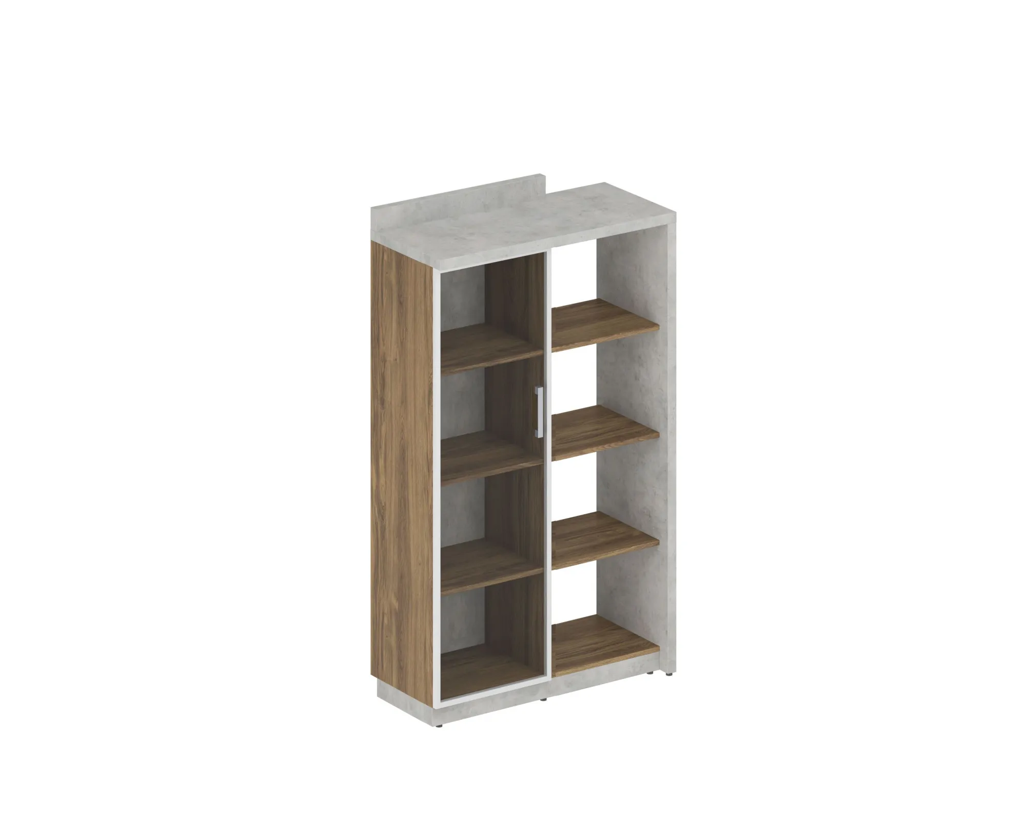 Изображение шкаф к3, дуб чарльстон/бетон чикаго, wood&stone комплект №3