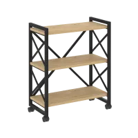 Стеллаж Loft на колесных опорах - 3 полки VR.L-MST.K-3.8