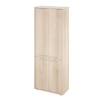 Шкаф высокий закрытый 4 двери Канцлер КЦ27.39 бук артизан перламутровый