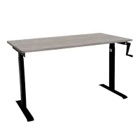 Стол с регулировкой высоты механический LuxAlto LA-T33-M1 черный/дуб бежево-серый ЛДСП 120*60*2.5