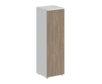 Гардероб, з.ст HDF, корпус белый, фасады дуб темный, Sigma SG.823.WH.OD