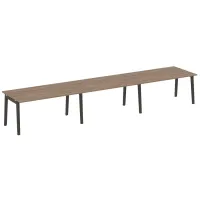 Стол переговорный, 3 столешницы (опоры - массив дерева, дуб темный) ONIX WOOD OW.PRG-3.4