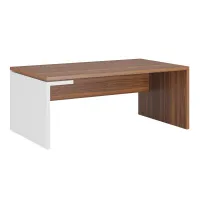 Стол письменный левый ЗИОН (Zion) ZIO28510231 орех селект/белый