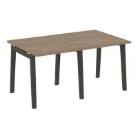Стол переговорный, 2 столешницы (опоры - массив дерева, дуб темный) ONIX WOOD OW.PRG-2.0