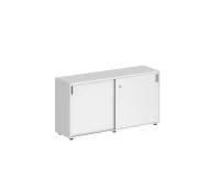 Шкаф-купе низкий  с замком, корпус белый, фасады белый, Sigma SG.702.WH.WH