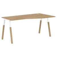 Стол письменный эргономичный FCT 1567 правый (гамильтон/белый) Forta