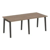 Стол переговорный, 2 столешницы (опоры - массив дерева, дуб темный) ONIX WOOD OW.PRG-2.1