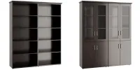 Изображение шкаф для бумаг 4 створки бостон (boston) композиция 4 (bsn30150003 - 2 шт и bsn30159403) (венге)
