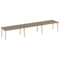 Стол переговорный, 3 столешницы (опоры - массив дерева, дуб светлый) ONIX WOOD OW.PRG-3.4