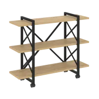 Стеллаж Loft на колесных опорах - 3 полки VR.L-MST.K-3.8V