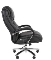 Изображение кресло chairman 402 кожа натуральная черная
