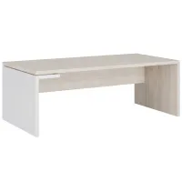 Стол письменный левый (ЗИОН) Zion ZIO28510621 дуб шамони светлый/белый