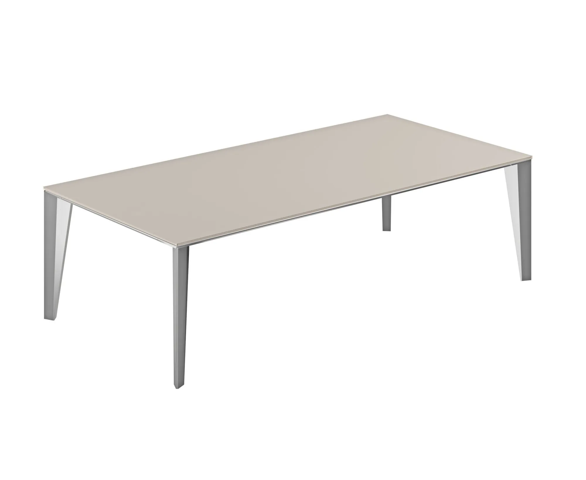 Стол журнальный, серый камень, каркас алюминий, Atlas NZ-0107.GS.AL