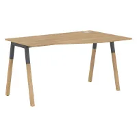 Стол письменный эргономичный FCT 1367 правый (гамильтон/графит) Forta