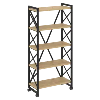 Стеллаж Loft на колесных опорах - 5 полки VR.L-MST.K-5.8