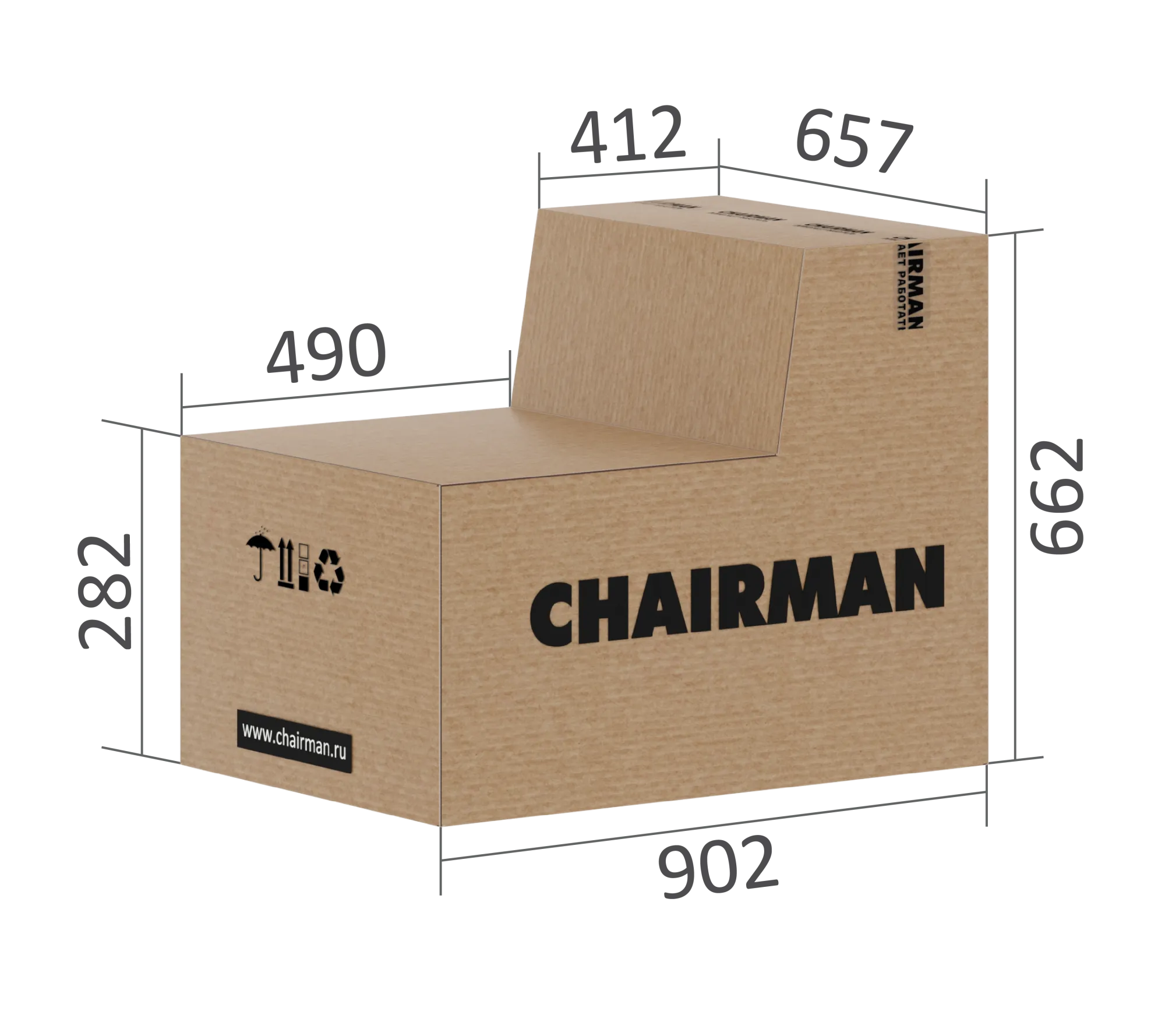 Изображение кресло для руководителя chairman 480 вд (wd) экокожа бежевая