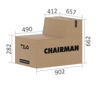 Изображение кресло для руководителя chairman 480 вд (wd) экокожа бежевая