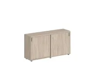 Шкаф-купе низкий  с замком, корпус дуб светлый, фасады дуб светлый, Sigma SG.702.OL.OL