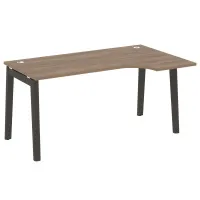 Стол эргономичный правый (опоры - массив дерева, дуб темный) ONIX WOOD OW.SA-1(R)