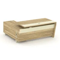 Стол руководителя с опорной тумбой, правый CORNER COR.SRT-18(R)