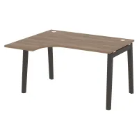 Стол эргономичный левый (опоры - массив дерева, дуб темный) ONIX WOOD OW.SA-3(L)