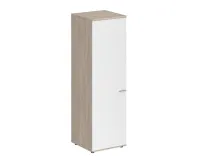 Гардероб, з.ст HDF, корпус дуб светлый, фасады белый, Sigma SG.823.OL.WH