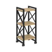 Стеллаж Loft на колесных опорах - 3 полки VR.L-MST.K-3.4