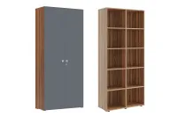 Изображение шкаф для бумаг закрытый зион (zion) zio28550093 орех селект/антрацит