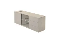 Тумба опорная правая, обвязка ясень наварра, фасады серый камень, Atlas NZ-0211.YN.GS.R