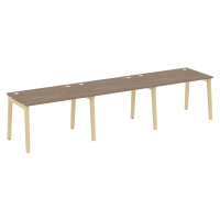Рабочая станция (опоры - массив дерева, дуб светлый) ONIX WOOD OW.RS-3.2.8