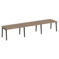 Стол переговорный, 3 столешницы (опоры - массив дерева, дуб темный) ONIX WOOD OW.PRG-3.3