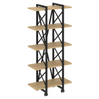 Стеллаж Loft на колесных опорах - 5 полки VR.L-MST.K-5.4V