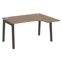 Стол эргономичный правый (опоры - массив дерева, дуб темный) ONIX WOOD OW.SA-3(R)