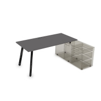 Стол рабочий под тумбу опорную Arredo 10СТО.074 (черный глянец)