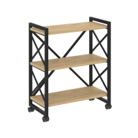 Стеллаж Loft на колесных опорах - 3 полки VR.L-MST.K-3.8