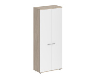 Гардероб, з.ст HDF, корпус дуб светлый, фасады белый, Sigma SG.821.OL.WH