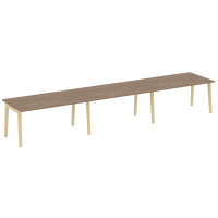 Стол переговорный, 3 столешницы (опоры - массив дерева, дуб светлый) ONIX WOOD OW.PRG-3.4