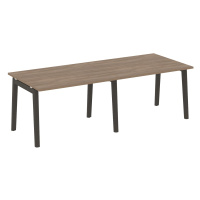 Стол переговорный, 2 столешницы (опоры - массив дерева, дуб темный) ONIX WOOD OW.PRG-2.2