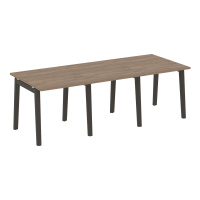 Стол переговорный, 3 столешницы (опоры - массив дерева, дуб темный) ONIX WOOD OW.PRG-3.0