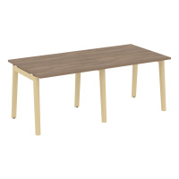 Стол переговорный, 2 столешницы (опоры - массив дерева, дуб светлый) ONIX WOOD OW.PRG-2.1