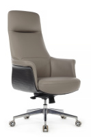 Кресло RV DESIGN Verdi (А-655) кожа серая