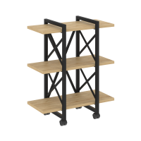 Стеллаж Loft на колесных опорах - 3 полки VR.L-MST.K-3.4V