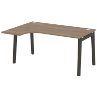 Стол эргономичный левый (опоры - массив дерева, дуб темный) ONIX WOOD OW.SA-4(L)